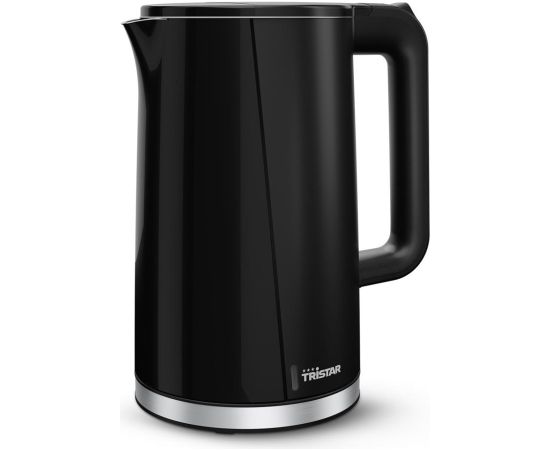 Tristar Double Walled Kettle WK-3407 Electric 2200 W 1.7 L Plastic 360° rotational base Black
