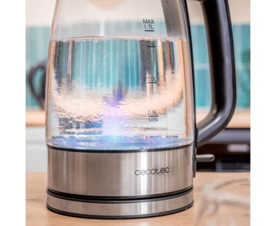Cecotec Kettle ThermoSense 340 Clear Electric 2200 W 1.7 L Glass 360° rotational base Clear