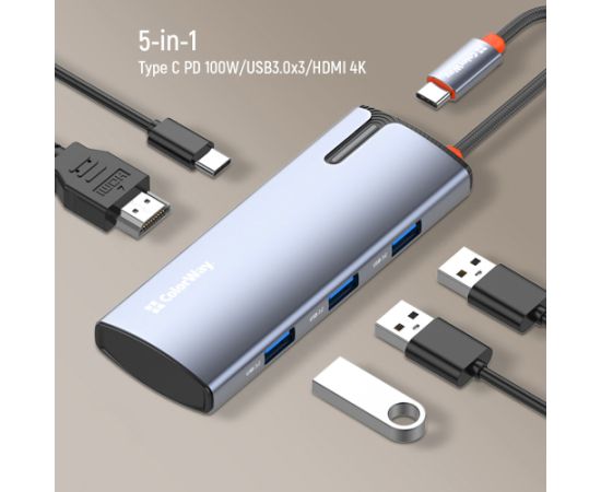 ColorWay 5-in-1 Docking Station CW-HUB01