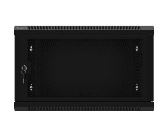 Lanberg Rack cabinet 19" wall-mount 6U/600x450 with perforated door (flat pack) WF01-6406-23B Black