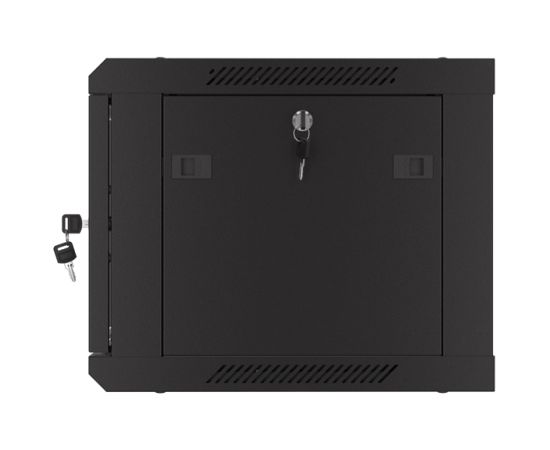 Lanberg Rack cabinet 19" wall-mount 6U/600x450 with perforated door (flat pack) WF01-6406-23B Black
