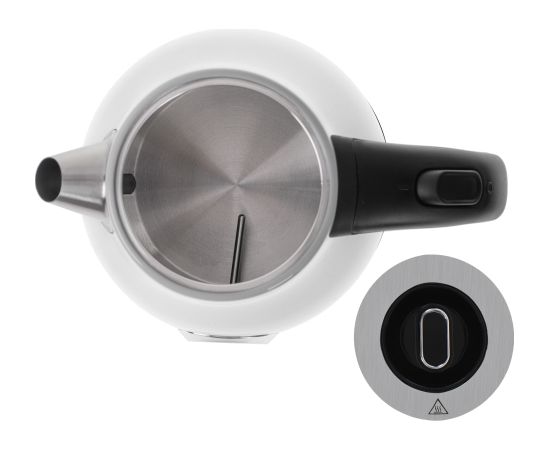 Camry Kettle with a thermometer CR 1344 Electric 2200 W 1.7 L Stainless steel 360° rotational base White