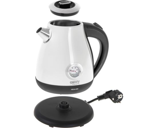 Camry Kettle with a thermometer CR 1344 Electric 2200 W 1.7 L Stainless steel 360° rotational base White