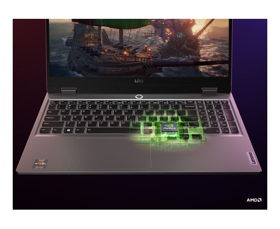 Lenovo LOQ 15ARP9 Luna Grey 15.6 " IPS FHD 1920 x 1080 pixels Anti-glare AMD Ryzen 7 7435HS 24 GB SO-DIMM DDR5 Solid-state drive capacity 1000 GB NVIDIA GeForce RTX 4050 GDDR6 6 GB Windows 11 Home 802.11ax Bluetooth version 5.2 Keyboard language English K