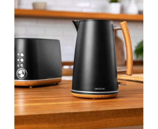 Cecotec Kettle ThermoSense 400 Electric 3000 W 1.7 L Stainless steel/BPA 360° rotational base Black Woody