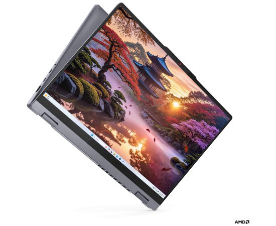 Lenovo IdeaPad 5 2-in-1 16AKP10 Luna Grey 16 " IPS Touchscreen WUXGA 1920 x 1200 pixels Glossy AMD Ryzen AI 5 340 16 GB Soldered LPDDR5x Solid-state drive capacity 512 GB AMD Radeon 840M Graphics Windows 11 Home 802.11ax Bluetooth version 5.3 Keyboard lan