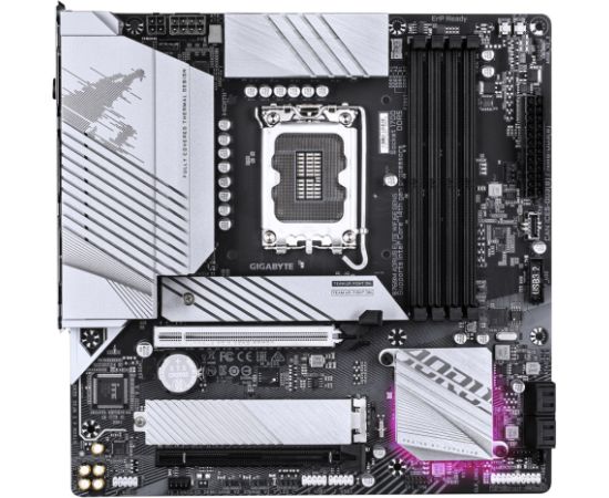 GIGABYTE B760M AORUS ELITE WIFI6E GEN5 Motherboard - Supports 14th Gen. Intel Core CPUs, 12+1+1 phases VRM, up to 5600MHz DDR5, 2xPCIe 4.0 M.2, Wi-Fi 6E, 2.5 GbE LAN, USB 3.2 Gen 2x2