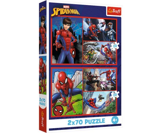 TREFL SPIDER-MAN Pužļu komplekts Zirnekļa stāsti, 2x70 gab.