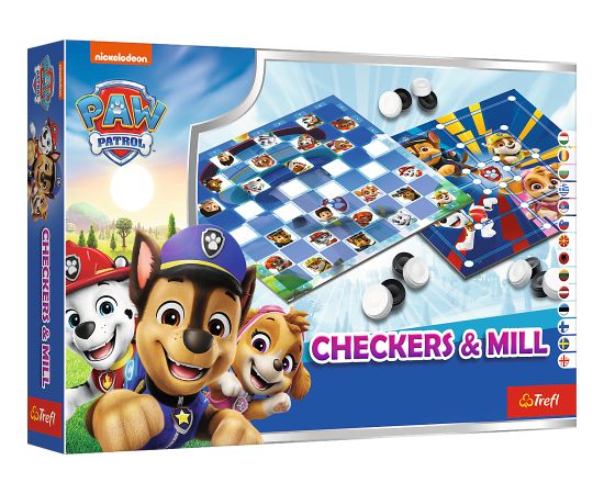 TREFL PAW PATROL Galda spēle Dambrete un Dzirnavas
