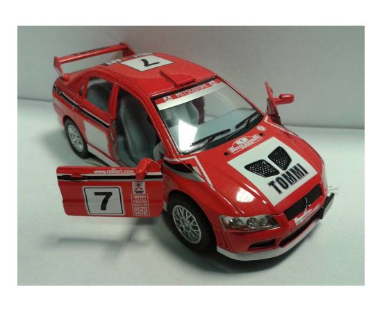Kinsmart Metāla mašīnas modelis Mitsubishi Lancer Evolution VII WRC kastē 1:36 KT5048W