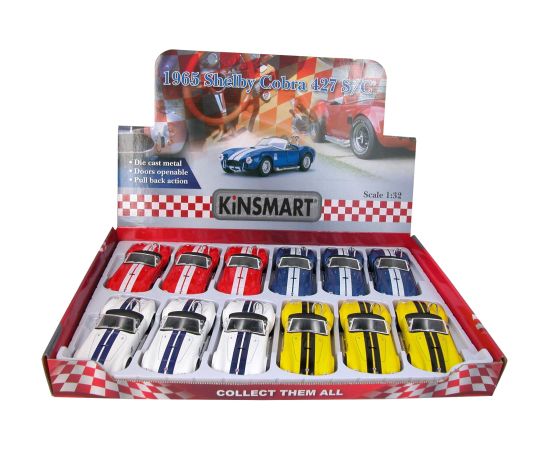 Kinsmart Metāla mašīnas modelis 1965 Shelby Cobra 427 S/C 1:32 KT5322