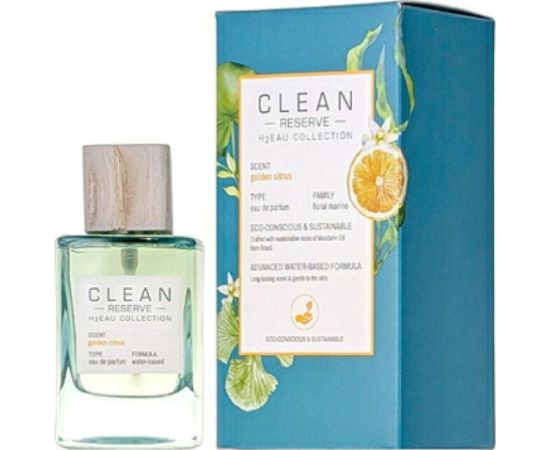 Clean, H2Eau Golden Citrus, Eau De Parfum, Unisex, 50 ml Unisex
