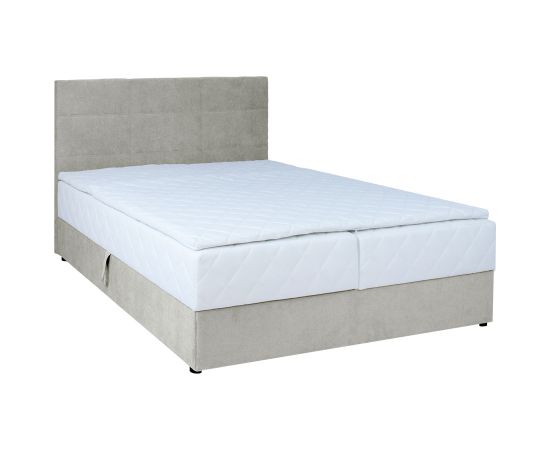 Continental bed LEVI 160x200cm, with mattress, dark beige