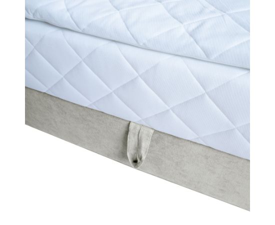 Continental bed LEVI 160x200cm, with mattress, dark beige