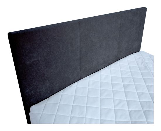 Continental bed LEVI 160x200cm, with mattress, dark grey
