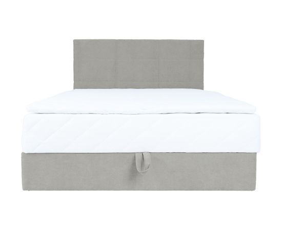 Continental bed LEVI 140x200cm, with mattress, dark beige