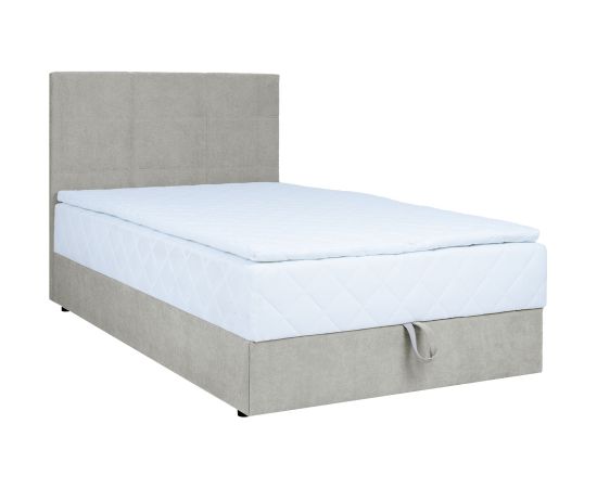 Continental bed LEVI 120x200cm, with mattress, dark beige
