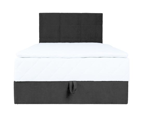 Continental bed LEVI 120x200cm, with mattress, dark grey