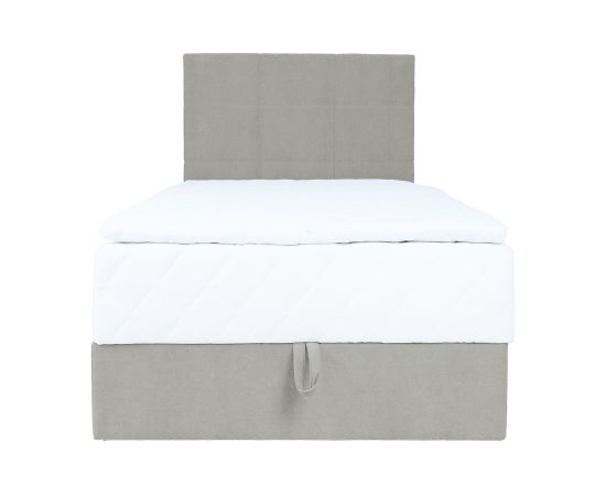 Continental bed LEVI 90x200cm, with mattress, dark beige