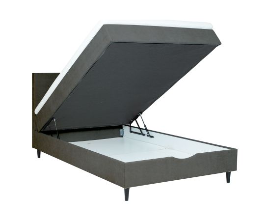 Continental bed LAARA 120x200cm, dark grey