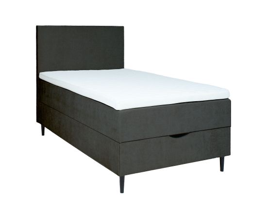 Continental bed LAARA 90x200cm, dark grey