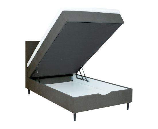 Continental bed LAARA 90x200cm, dark grey