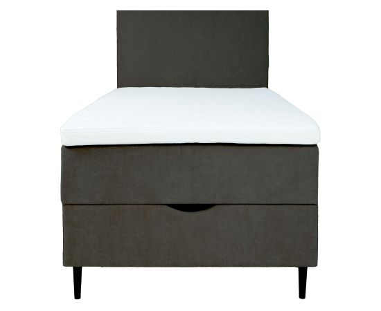 Continental bed LAARA 90x200cm, dark grey