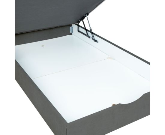 Continental bed LAARA 90x200cm, dark grey