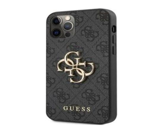 Guess Apple  iPhone 12 Pro Max Metal Logo Case Grey