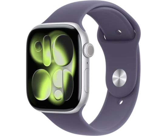 Apple Watch Series 11 GPS 42mm Silver Aluminium Case with Purple Fog Sport Band - M/L