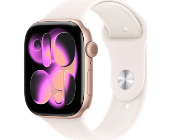 Apple Watch Series 11 GPS 42mm Rose Gold Aluminium Case with Light Blush Sport Band - M/L