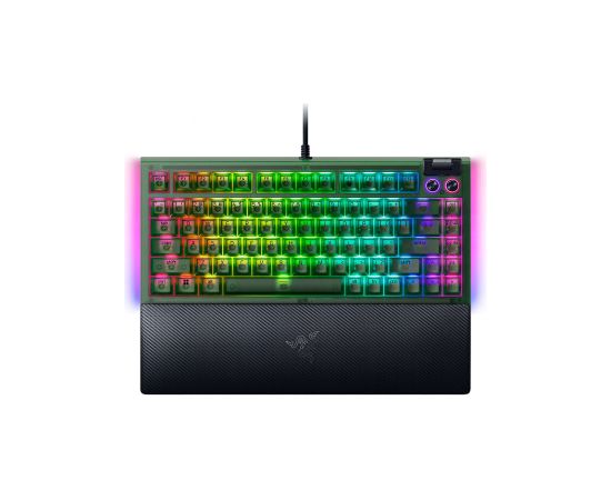 Razer BlackWidow V4 75% Mechanical Gaming keyboard Wired US Phantom Green Edition Razer Mechanical Switches (Tactile)