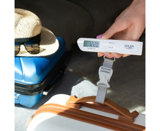 Adler Travel Luggage Scale AD 8191 Maximum weight (capacity) 50 kg Low Battery Indicator; Measurement Range: From 50g to 50kg; Overload Indicator