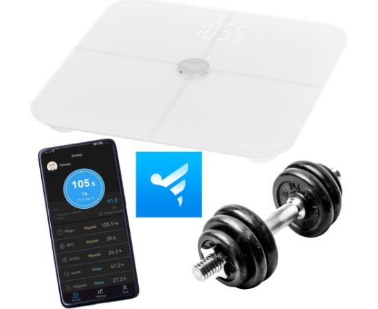 Adler Smart Bathroom Scale AD 8187 Auto power off Body Mass Index (BMI) measuring Maximum weight (capacity) 180 kg Memory function