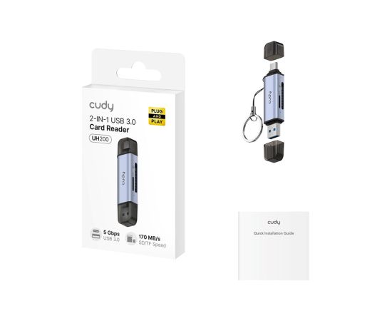 Czytnik kart CUDY UH200 2-In-1 USB 3.0