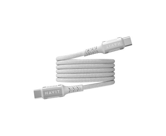 Havit CB6297 - Magnetic cable USB type C to USB type C, 1m (white)
