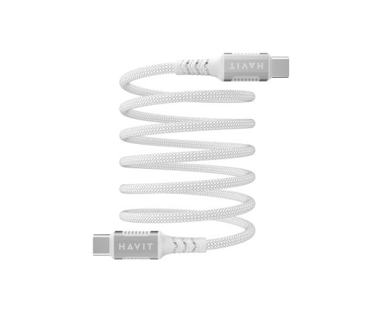 Havit CB6297 - Magnetic cable USB type C to USB type C, 1m (white)