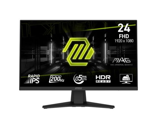 LCD Monitor MSI MAG 244F 23.8" Gaming Matte Panel IPS 1920x1080 16:9 200Hz 0.5 ms Colour Black MAG244F