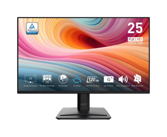 LCD Monitor MSI 24.5" Business Matte Panel IPS 1920x1080 16:9 120Hz 1 ms Speakers Colour Black PROMP252E2
