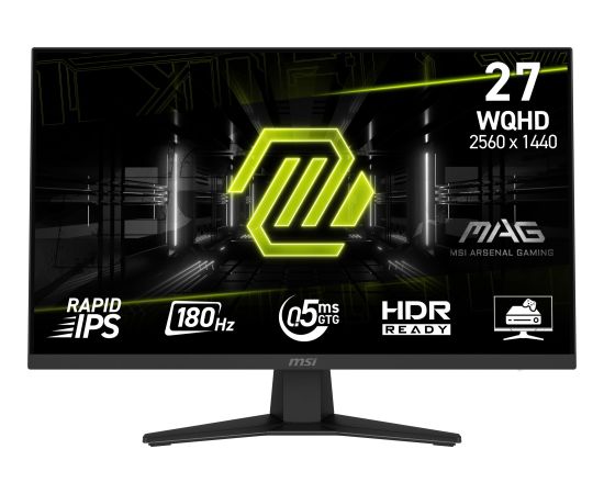 LCD Monitor MSI MAG 274QF 27" Gaming Matte Panel IPS 2560x1440 16:9 180Hz 0.5 ms Colour Black MAG274QF