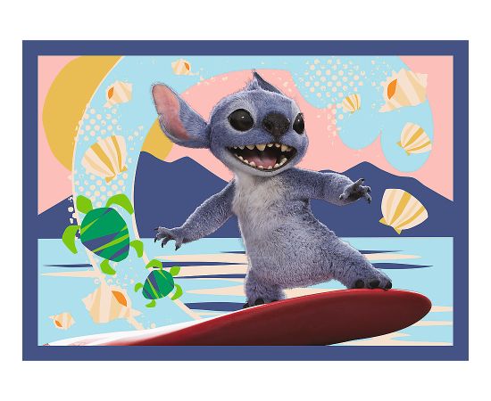 TREFL DISNEY STITCH Комплект пазлов 4в1 Отпуск на Гавайях