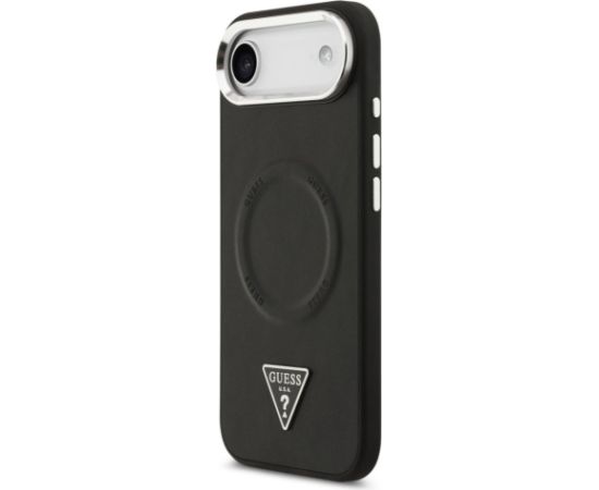 Guess Apple  iPhone 17 Air PU Leather Triangle Logo MagSafe Case Black