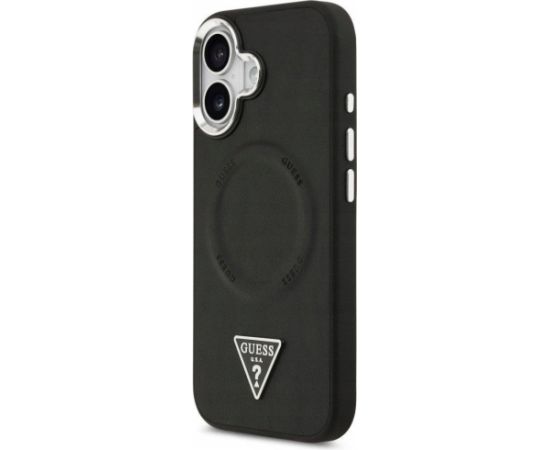 Guess Apple  iPhone 17 PU Leather Triangle Logo MagSafe Case Black
