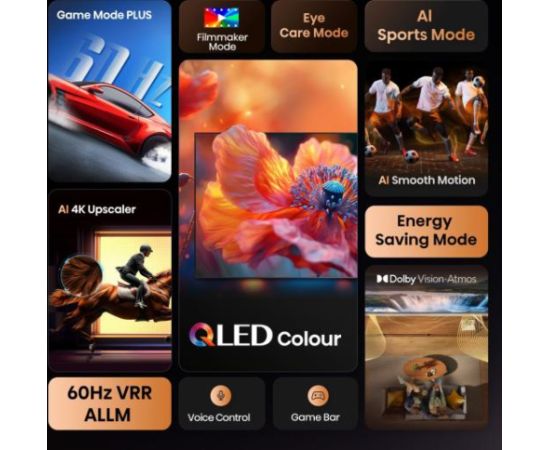 Hisense QLED TV 85E7Q 85 Smart TV VIDAA Smart UHD Black