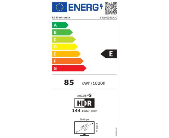 LG 4K QNED MiniLED TV 65QNED85A3C 65 Smart TV webOS 25 4K UHD