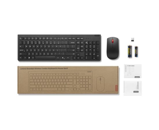 Lenovo Essential Wireless Combo Keyboard and Mouse Gen2 AI - Nordic Lenovo