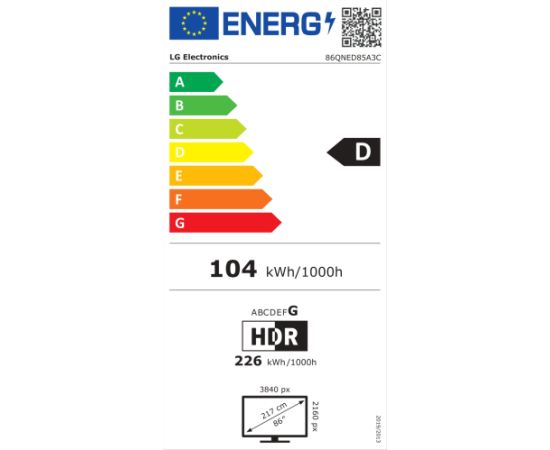 LG TV 86QNED85A3C 86 Smart TV webOS 25 4K UHD