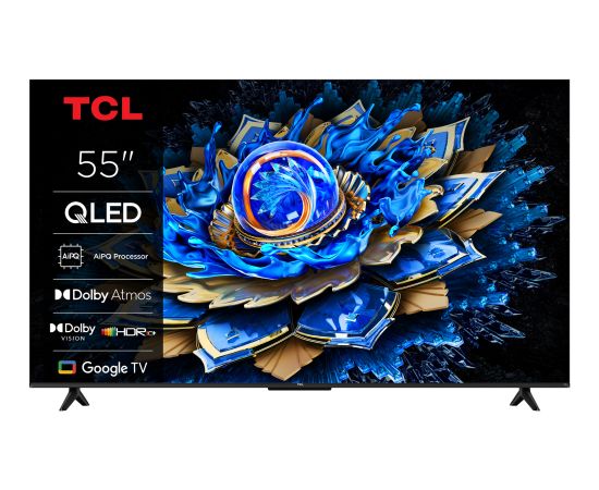 TCL 4K QLED TV 55T69C 55 Smart TV Google TV UHD Black