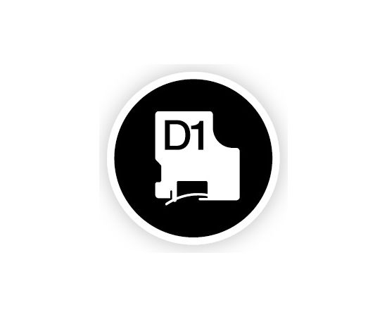 Dymo 16957 (S0718040) D1 Flexible Nylon Tape 12mm x 3.5m, Black on White