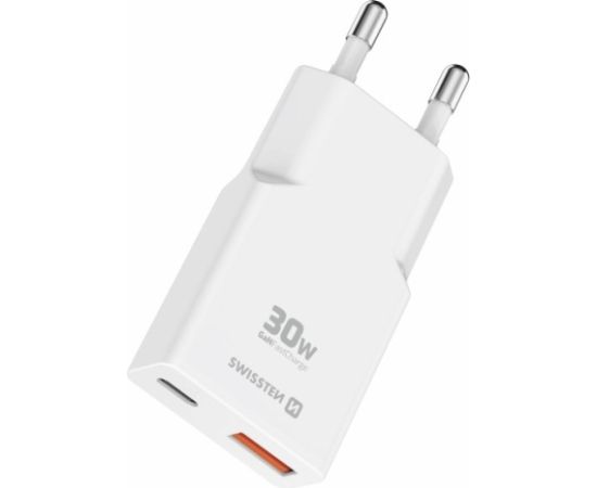 Swissten Slim Travel GaN USB-C / USB Tīkla Lādētājs 30W